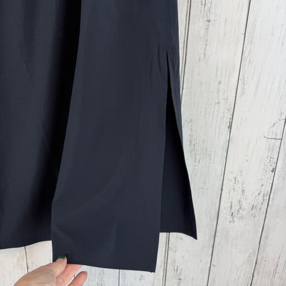 Athleta Black Savannah Midi Length Skirt UPF Paperbag Waist 798610 Size Large - Picture 6 of 12